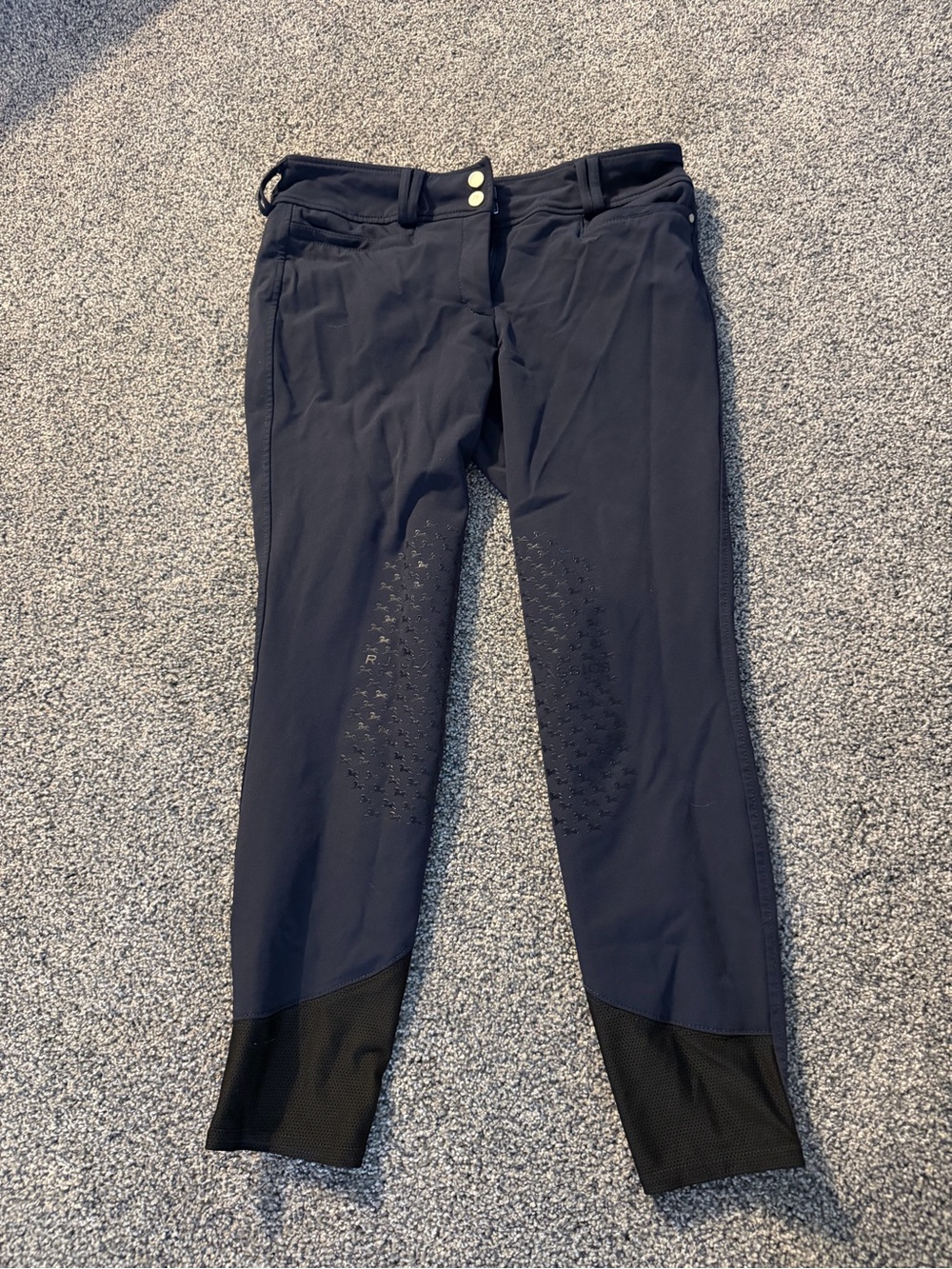 RJ Classics Navy silicone grip breeches - 28R
